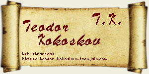 Teodor Kokoškov vizit kartica